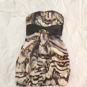 BEBE xs strapless bubble dress